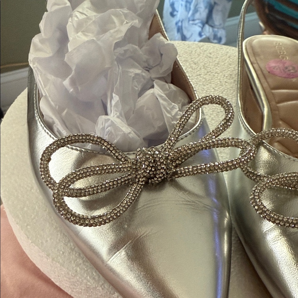 Bcbgeneration Silver Slingback Heels - image 3